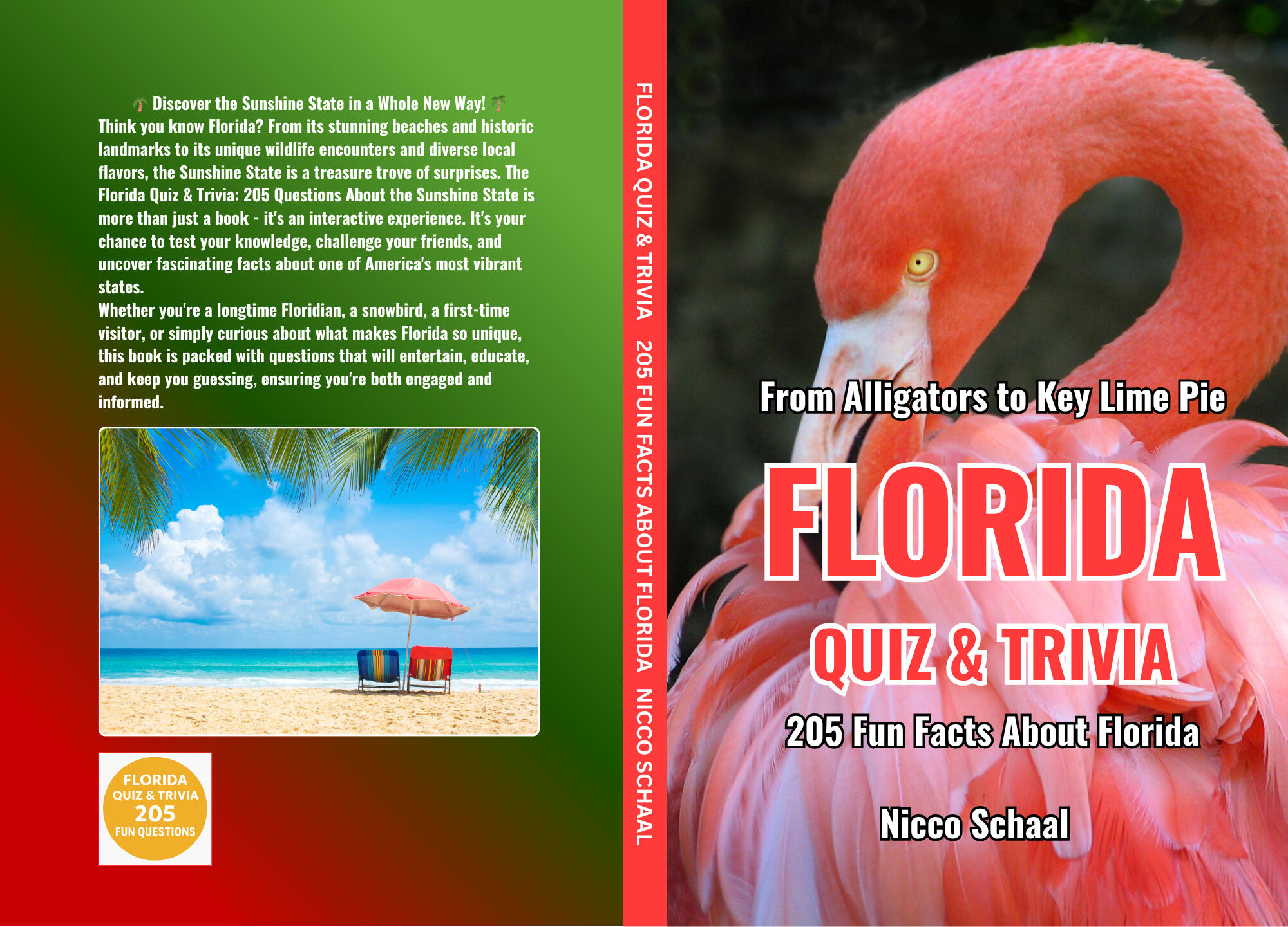 FLORIDA QUIZ & TRIVIA Book cover for Florida Quiz & Trivia by Nicco Schaal.
